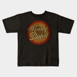 Marty Stuart text, vintage, retro, faded, metal, Kids T-Shirt